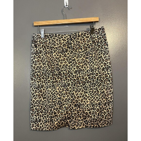 Marianne Skirt Womens 10 Leopard Print Animal Pencil Stretch Made in USA - Picture 2 of 5